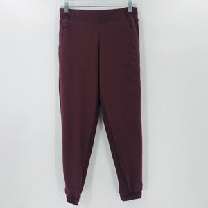 Athleta High Rise Lined Jogger Pants Burgundy Size 4 Petite